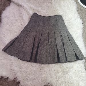 Focus 2000 speckled pleated wool midi skirt - vintage